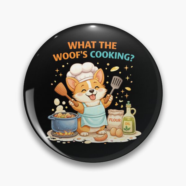 Item preview, What the Woof’s Cooking? Cute Chef Corgi designed and sold by Papier Atelier Art.