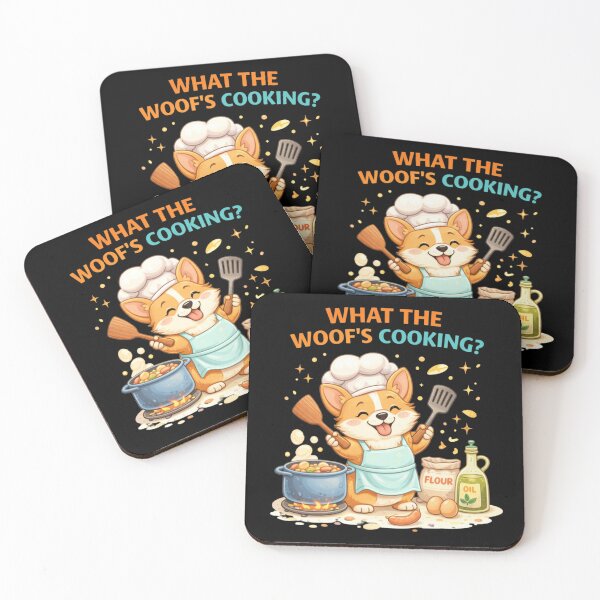 Item preview, What the Woof’s Cooking? Cute Chef Corgi designed and sold by Papier Atelier Art.