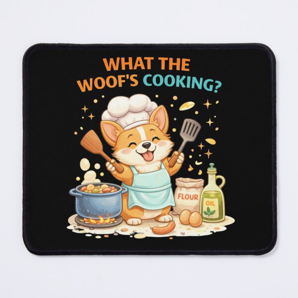 Item preview, What the Woof’s Cooking? Cute Chef Corgi designed and sold by Papier Atelier Art.