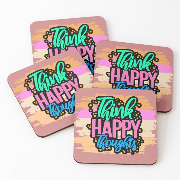Item preview, Think Happy Thoughts – Positive and Motivational Phrases with Good Vibes designed and sold by AstronautMerch.