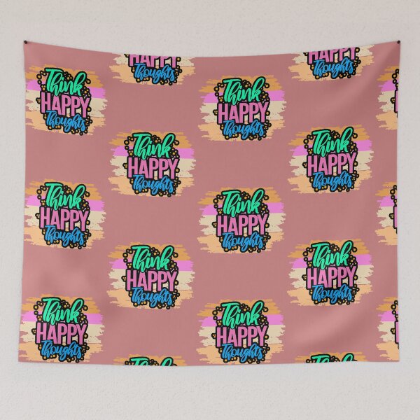 Item preview, Think Happy Thoughts – Positive and Motivational Phrases with Good Vibes designed and sold by AstronautMerch.