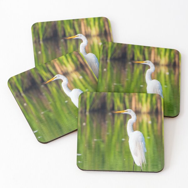 Item preview, Great Egret on a Log designed and sold by S. J. Coates Creative.