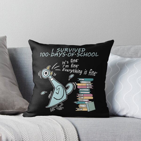 Item preview, I Survived 100 Days of School – Funny School Stress Humor Illustration designed and sold by Wear the Art.