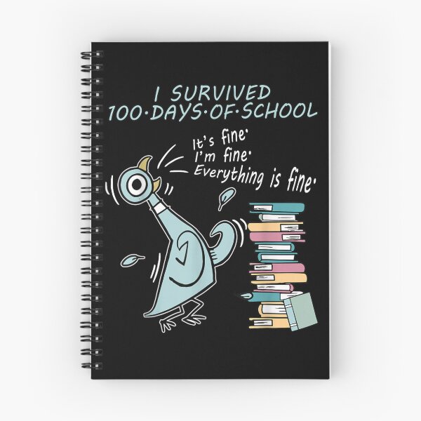 Artikelvorschau, Ich habe 100 Tage Schule überlebt – Lustige Illustration zum Thema Schulstress entworfen und verkauft von Wear the Art.