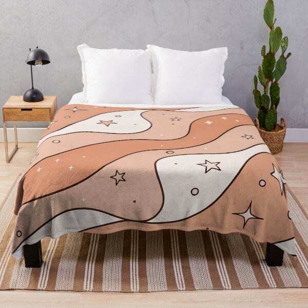 Aperçu de l'œuvre Dreamy Celestial Waves – Pastel Stars and Moon Abstract Illustration créée et vendue par Timegraf.