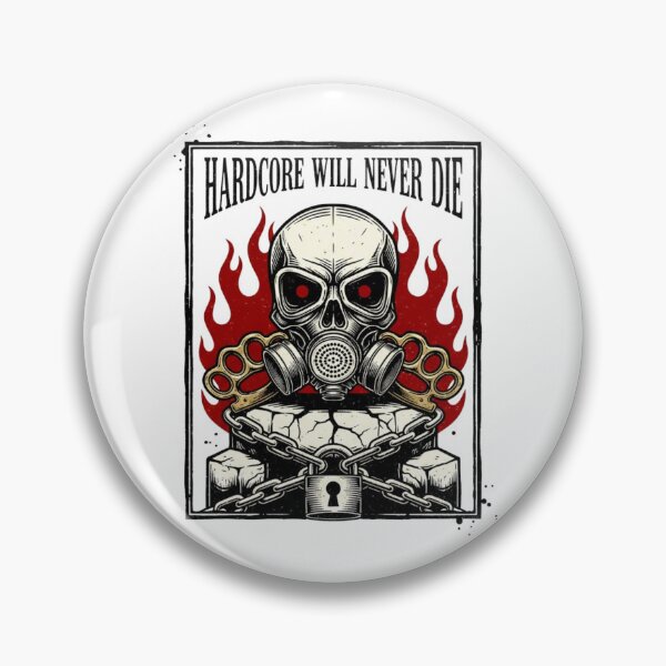 Item preview, Hardcore will never die skull designed and sold by RichTeeDesigns.