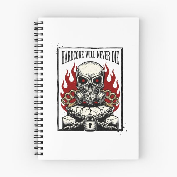 Item preview, Hardcore will never die skull designed and sold by RichTeeDesigns.