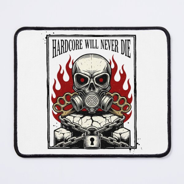 Item preview, Hardcore will never die skull designed and sold by RichTeeDesigns.