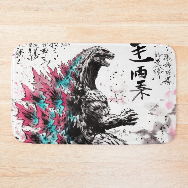 Item preview, Atomic Neon Godzilla Sumi-e designed and sold by AnimeArsenalPrints.