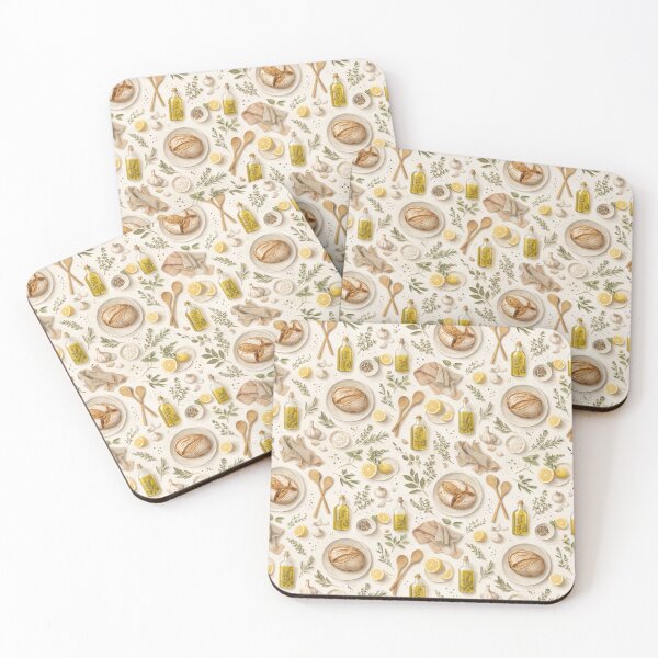 Item preview, Modern Kitchen Aesthetic Pattern | Minimal Culinary Lifestyle Food Illustration designed and sold by MeghannsMinimalMeals.