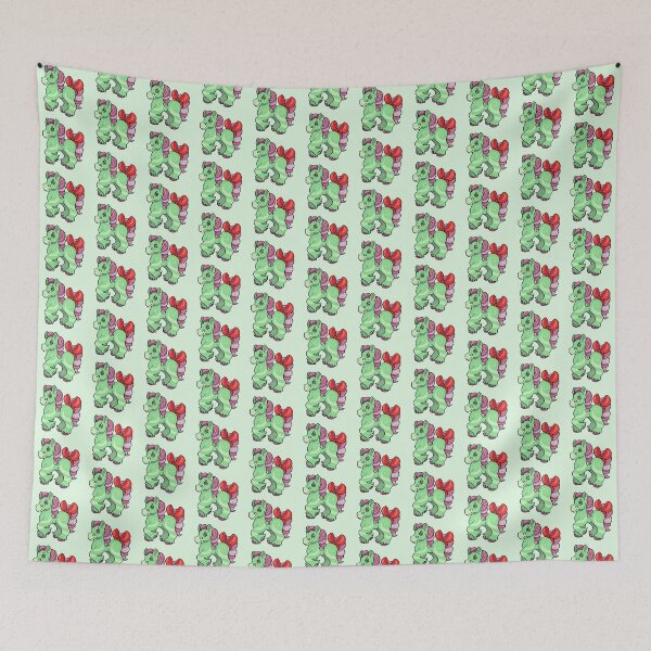 Item preview, Pretty Green Pony Red Bow - Wintergreen designed and sold by BumbleBites.