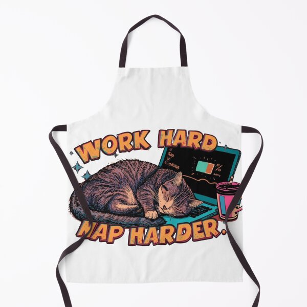 Item preview, Work Hard Sleep Hard Cat Laptop Funny Shirt designed and sold by UrbanPunch.