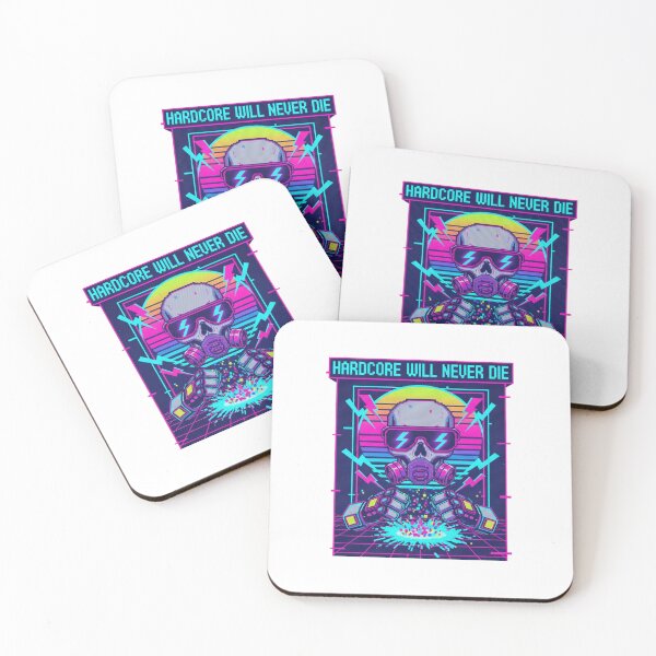 Item preview, Hardcore will never die retro skull designed and sold by RichTeeDesigns.