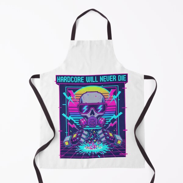 Item preview, Hardcore will never die retro skull designed and sold by RichTeeDesigns.