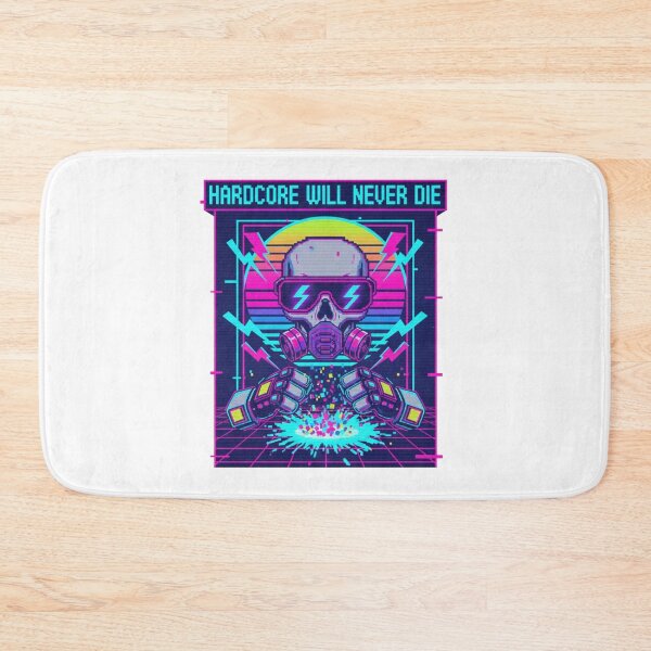Item preview, Hardcore will never die retro skull designed and sold by RichTeeDesigns.