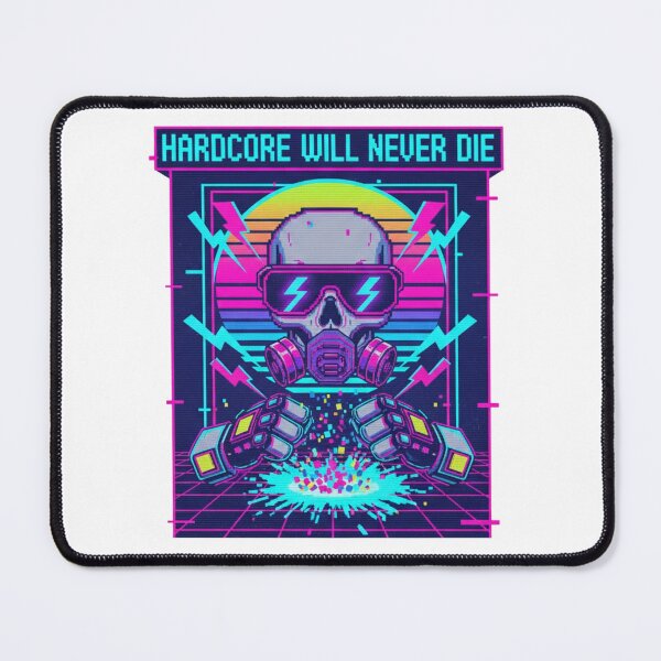 Item preview, Hardcore will never die retro skull designed and sold by RichTeeDesigns.
