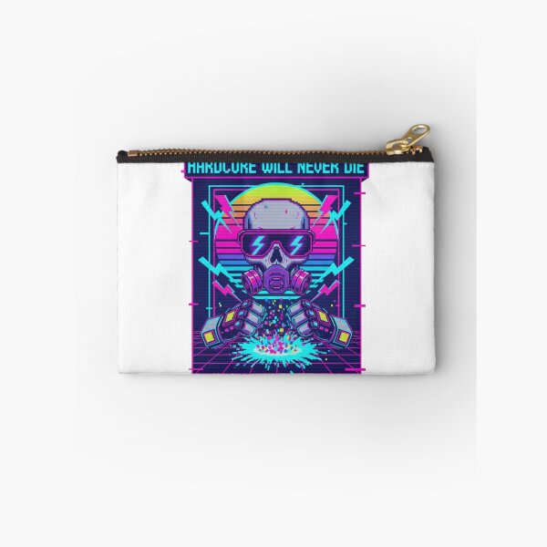 Item preview, Hardcore will never die retro skull designed and sold by RichTeeDesigns.