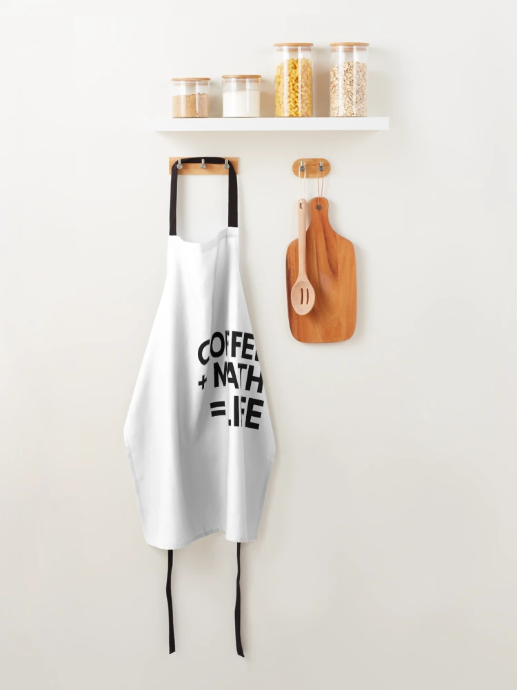 Thumbnail 4 of 6, Apron, Coffee + Math = Life Design designed and sold by Pi-Magic.