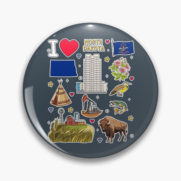 Item preview, North Dakota State Pride, Icons & Symbols Sticker Pack Style designed and sold by mashmosh.