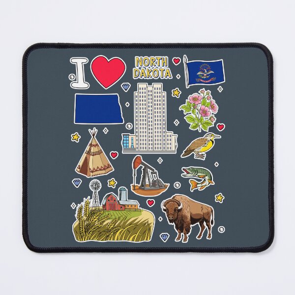 Item preview, North Dakota State Pride, Icons & Symbols Sticker Pack Style designed and sold by mashmosh.