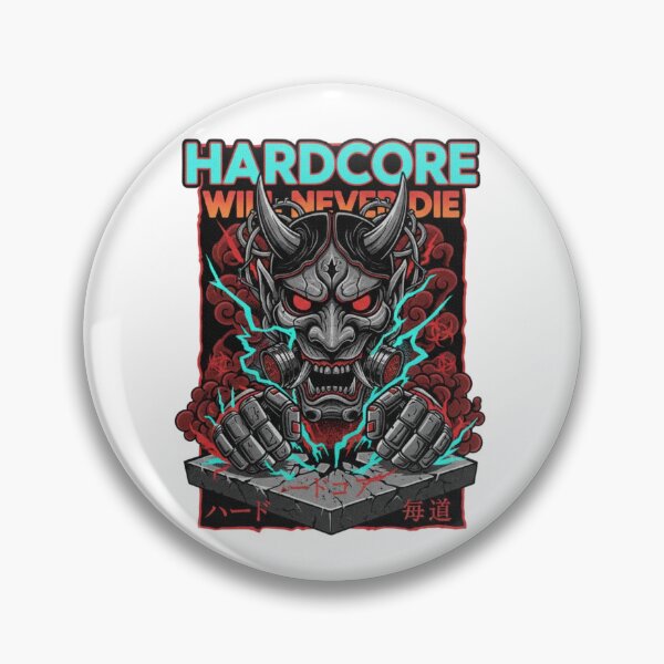 Item preview, Hardcore will never die hannya mask designed and sold by RichTeeDesigns.