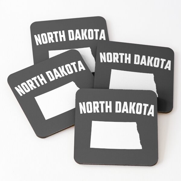 Item preview, North Dakota State Map Outline - Minimalist White Design designed and sold by mashmosh.