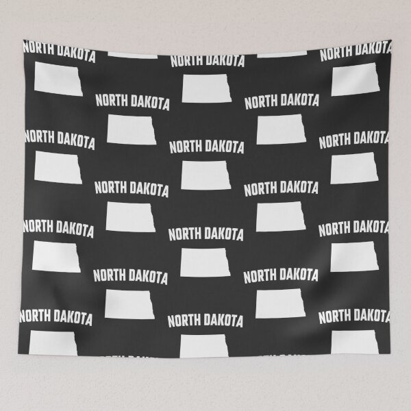 Item preview, North Dakota State Map Outline - Minimalist White Design designed and sold by mashmosh.