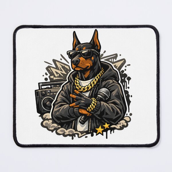 Item preview, Doberman Rapper – Street Style Dog Logo designed and sold by Dax Studio.