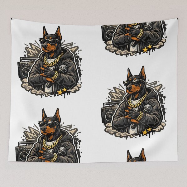 Item preview, Doberman Rapper – Street Style Dog Logo designed and sold by Dax Studio.