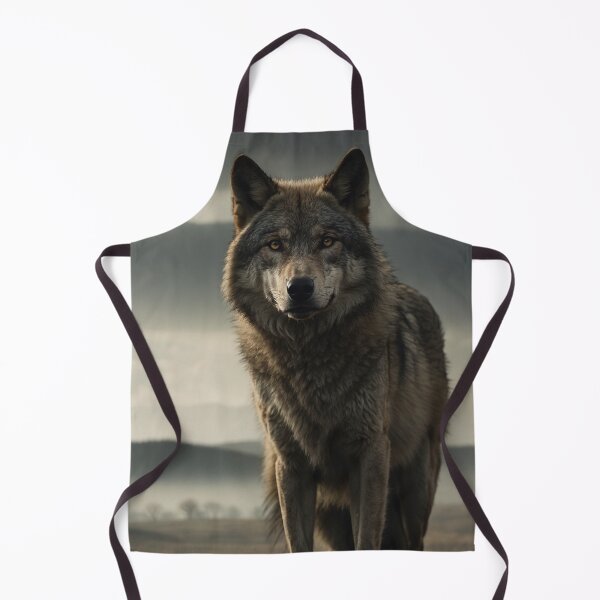 Item preview, Steppe Wolf under Dark Skies – Symbol of Freedom and Strength designed and sold by Traumrausch.