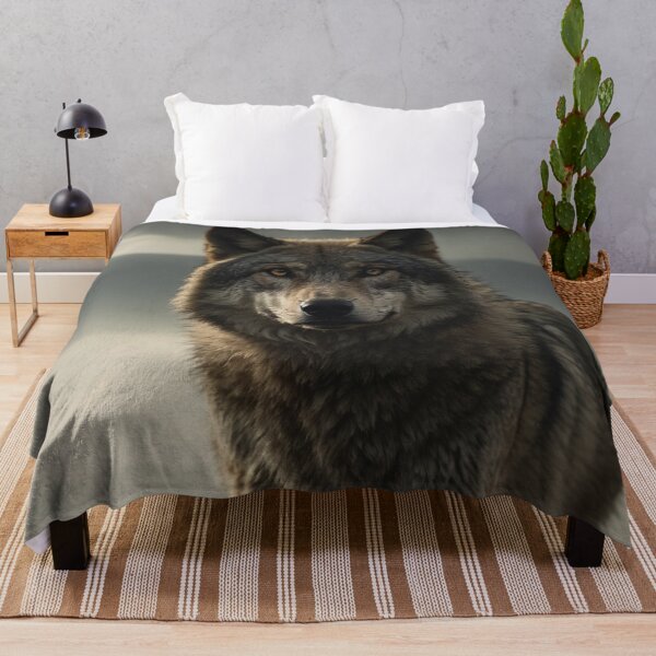 Item preview, Steppe Wolf under Dark Skies – Symbol of Freedom and Strength designed and sold by Traumrausch.