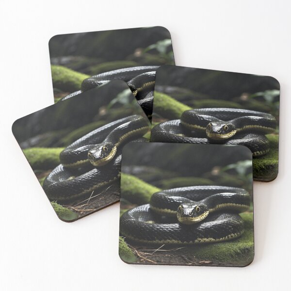 Item preview, Black Snake in the Forest – Dark Elegance and Ancient Power designed and sold by Traumrausch.