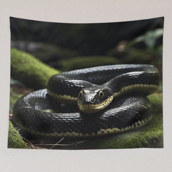 Item preview, Black Snake in the Forest – Dark Elegance and Ancient Power designed and sold by Traumrausch.