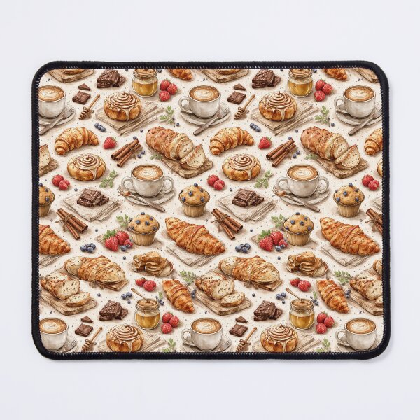 Item preview, Cozy Comfort Food Pattern – Artisan Pastries, Coffee & Rustic Kitchen Art designed and sold by MeghannsMinimalMeals.