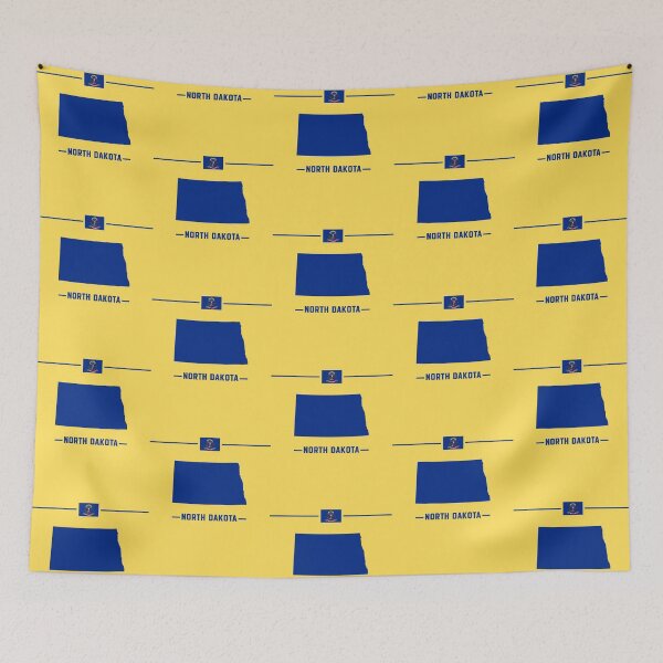 Item preview, North Dakota Pride, State Map & Flag Silhouette designed and sold by mashmosh.
