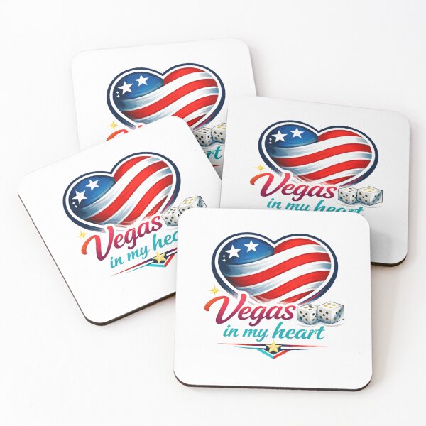 Artikelvorschau, Vegas in meinem Herzen – Herz mit amerikanischer Flagge und Würfeln – Stolz auf Las Vegas, USA entworfen und verkauft von NAJURE.