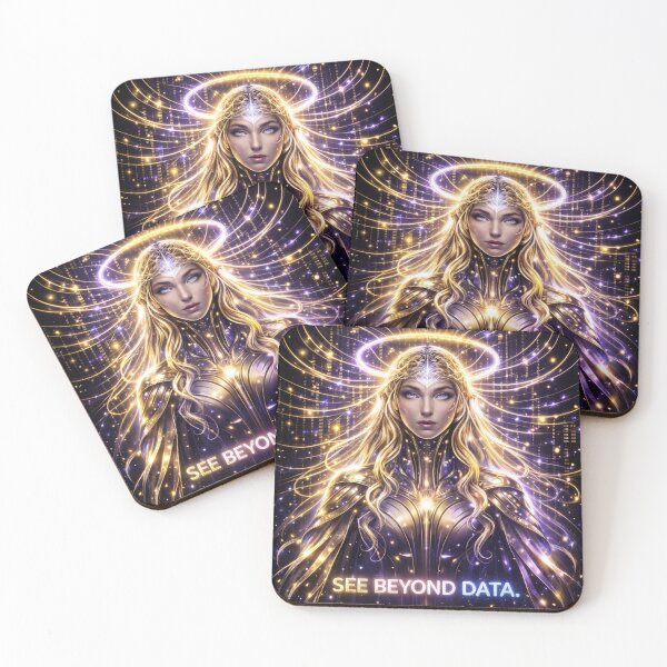 Item preview, See Beyond Data - Ethereal Cyber Goddess Angel designed and sold by MiracleDroplet.