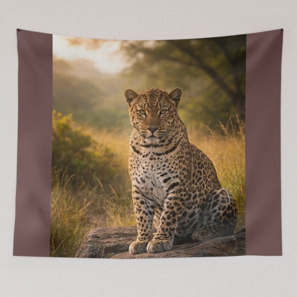 Item preview, Yala Sitting Leopard – Golden Majesty of Sri Lanka designed and sold by Ceylon Luxe Collections.
