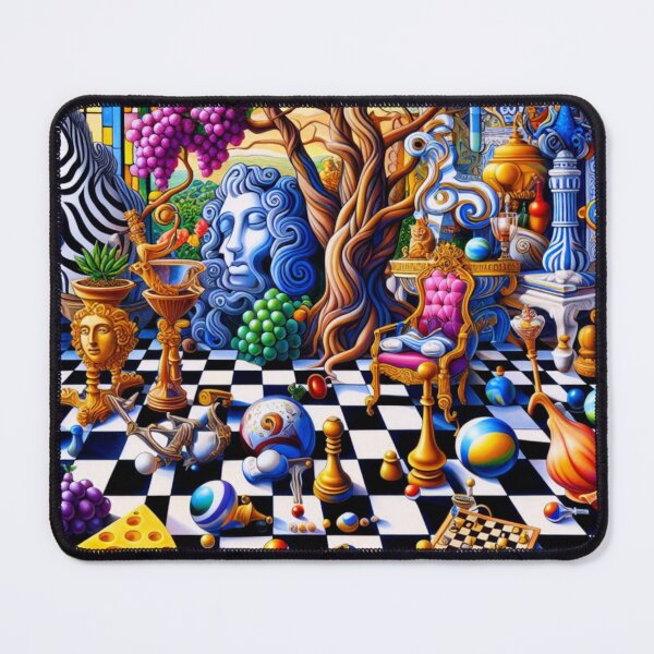Item preview, Whimsical Surrealism: The Checkered Dreamscape designed and sold by daweave77.
