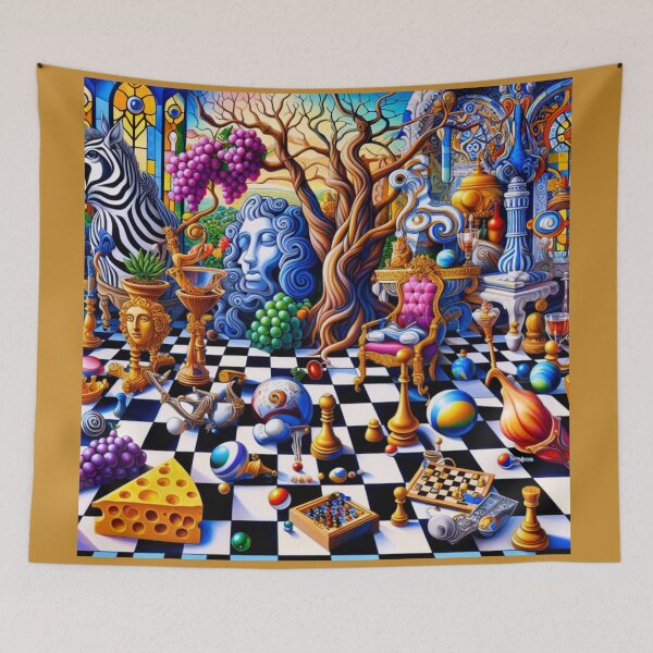 Item preview, Whimsical Surrealism: The Checkered Dreamscape designed and sold by daweave77.