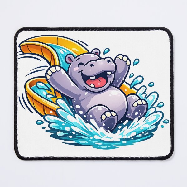 Item preview, Happy Hippo Slide – Fun Water Park Logo designed and sold by Dax Studio.