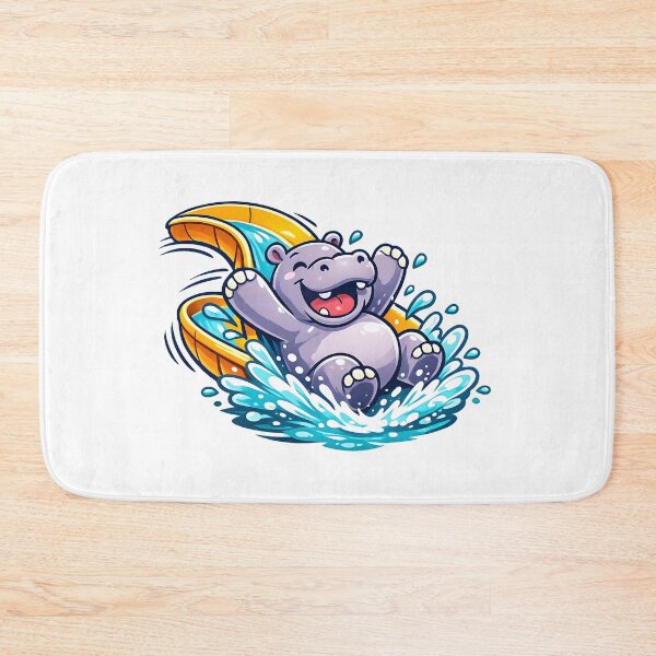 Item preview, Happy Hippo Slide – Fun Water Park Logo designed and sold by Dax Studio.
