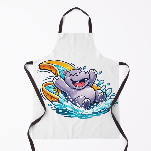 Item preview, Happy Hippo Slide – Fun Water Park Logo designed and sold by Dax Studio.