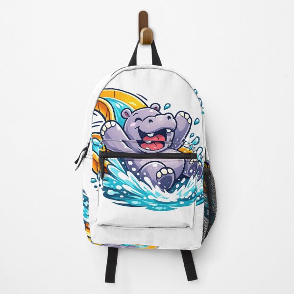 Item preview, Happy Hippo Slide – Fun Water Park Logo designed and sold by Dax Studio.