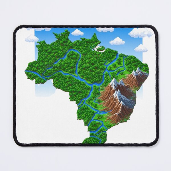 Item preview, Brazil Map Minecraft Style T-Shirt | Pixel Art Brazil Map | Blocky Brazilian Design designed and sold by HL. STUDIO ANIMES.