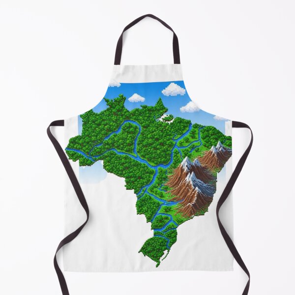 Item preview, Brazil Map Minecraft Style T-Shirt | Pixel Art Brazil Map | Blocky Brazilian Design designed and sold by HL. STUDIO ANIMES.
