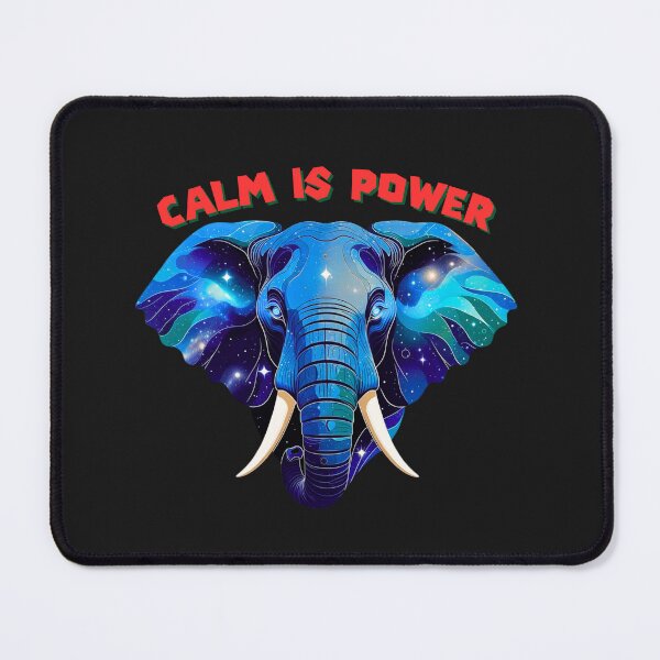 Item preview, Calm Is Power Cosmic Elephant Face – Minimal Strength Art designed and sold by AdicretorDesign.