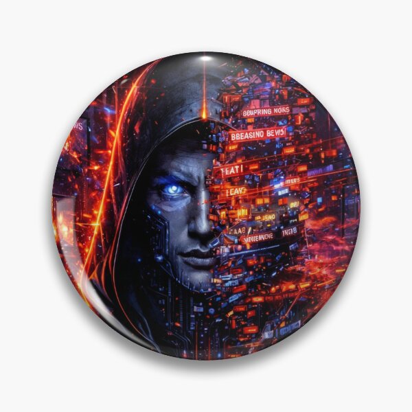 Item preview, Control the Noise - Cyberpunk Hacker Cyborg Art designed and sold by MiracleDroplet.