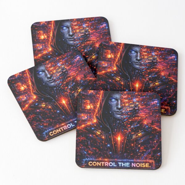 Item preview, Control the Noise - Cyberpunk Hacker Cyborg Art designed and sold by MiracleDroplet.