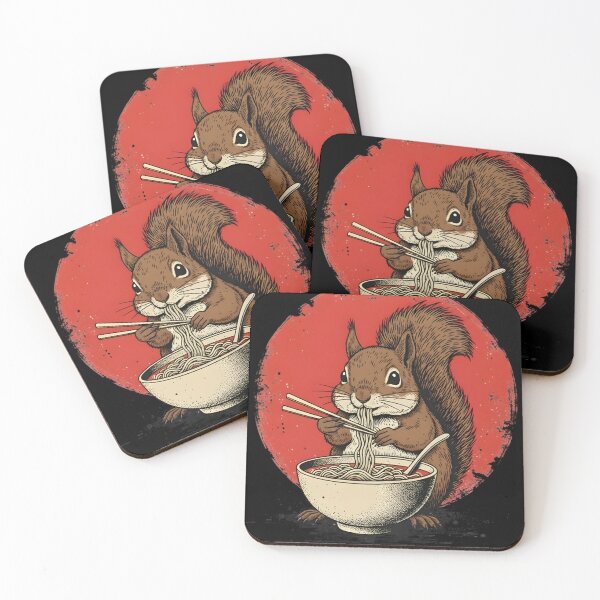 Item preview, Ramen Squirrel – Cute Kawaii Animal Eating Noodles Japanese Food Art designed and sold by YYoYY.